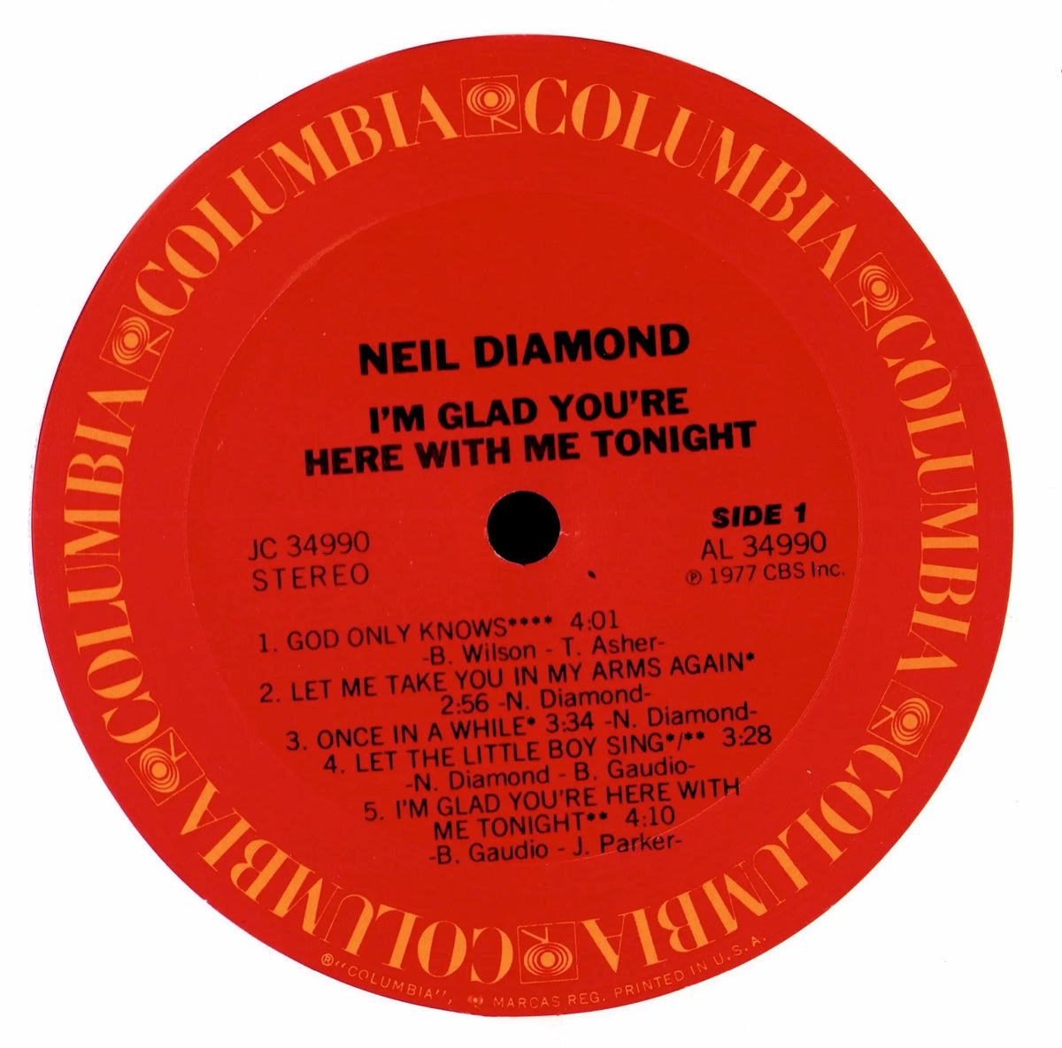 Neil Diamond - I'm Glad You're Here With Me Tonight (Vinyl LP | US Pitman Pressing | 1977)