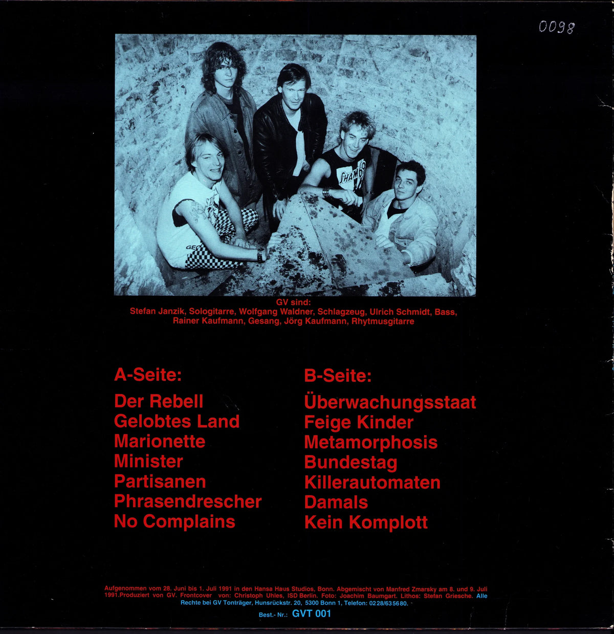Geistige Verunreinigung – Blitzgulasch Vinyl LP | DE | 1991 | nummeriert