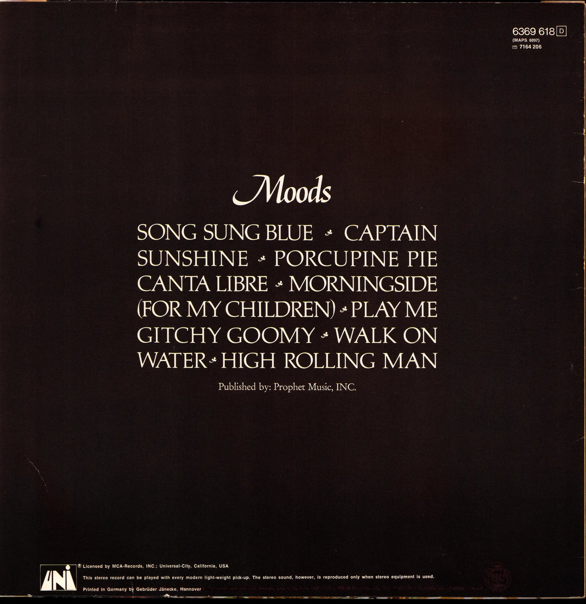 Neil Diamond - Moods (Vinyl LP | German Pressing | 1972)