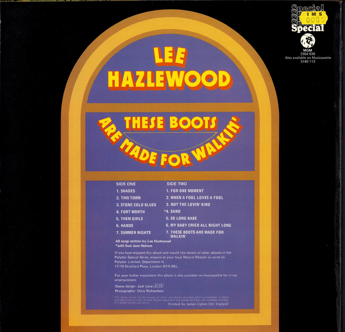 Lee Hazlewood – These Boots Are Made For Walkin' (Vinyl LP | UK | 1972)