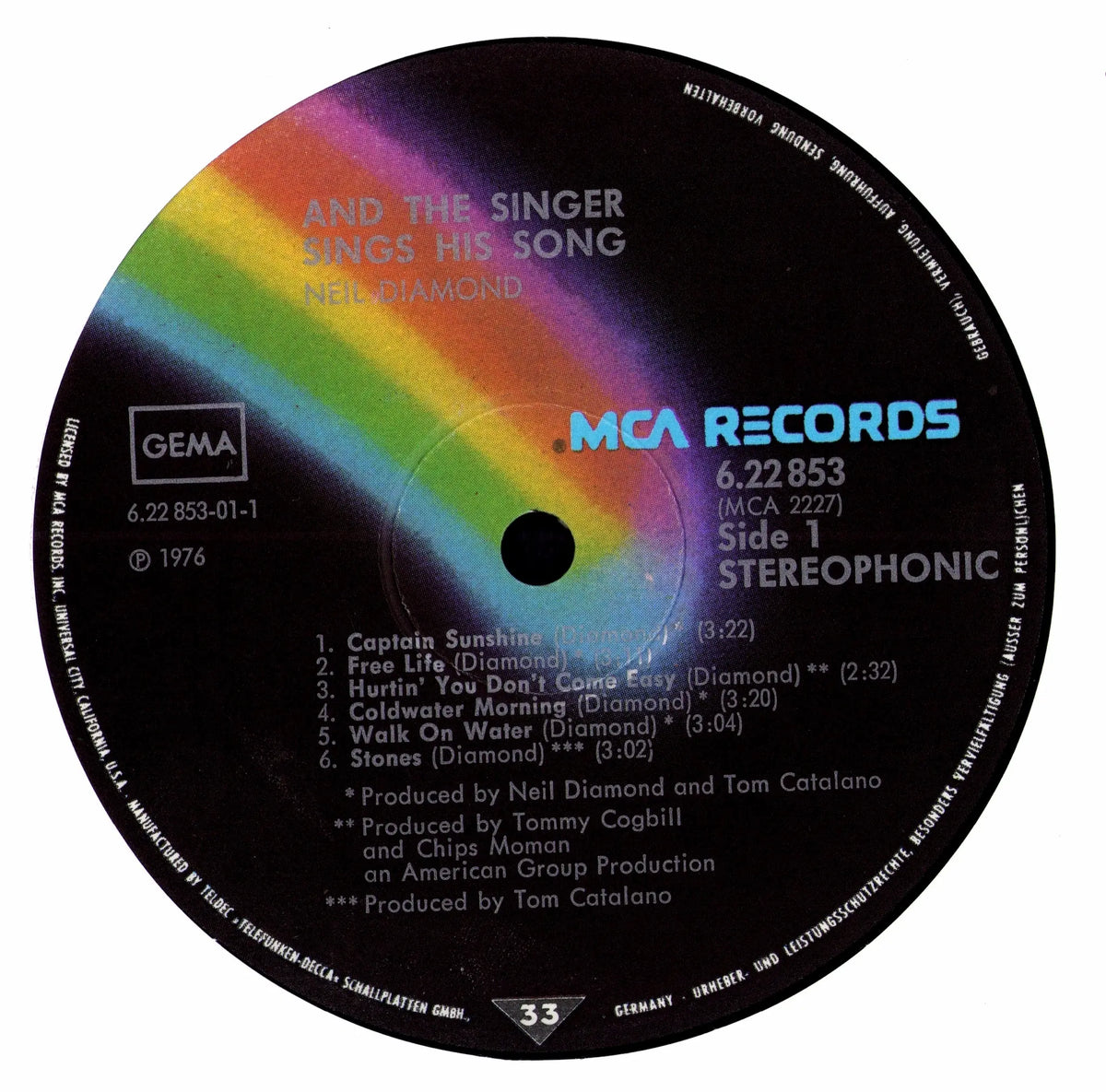 Neil Diamond - And The Singer Sings His Song (Vinyl LP | German Pressing | 1976)