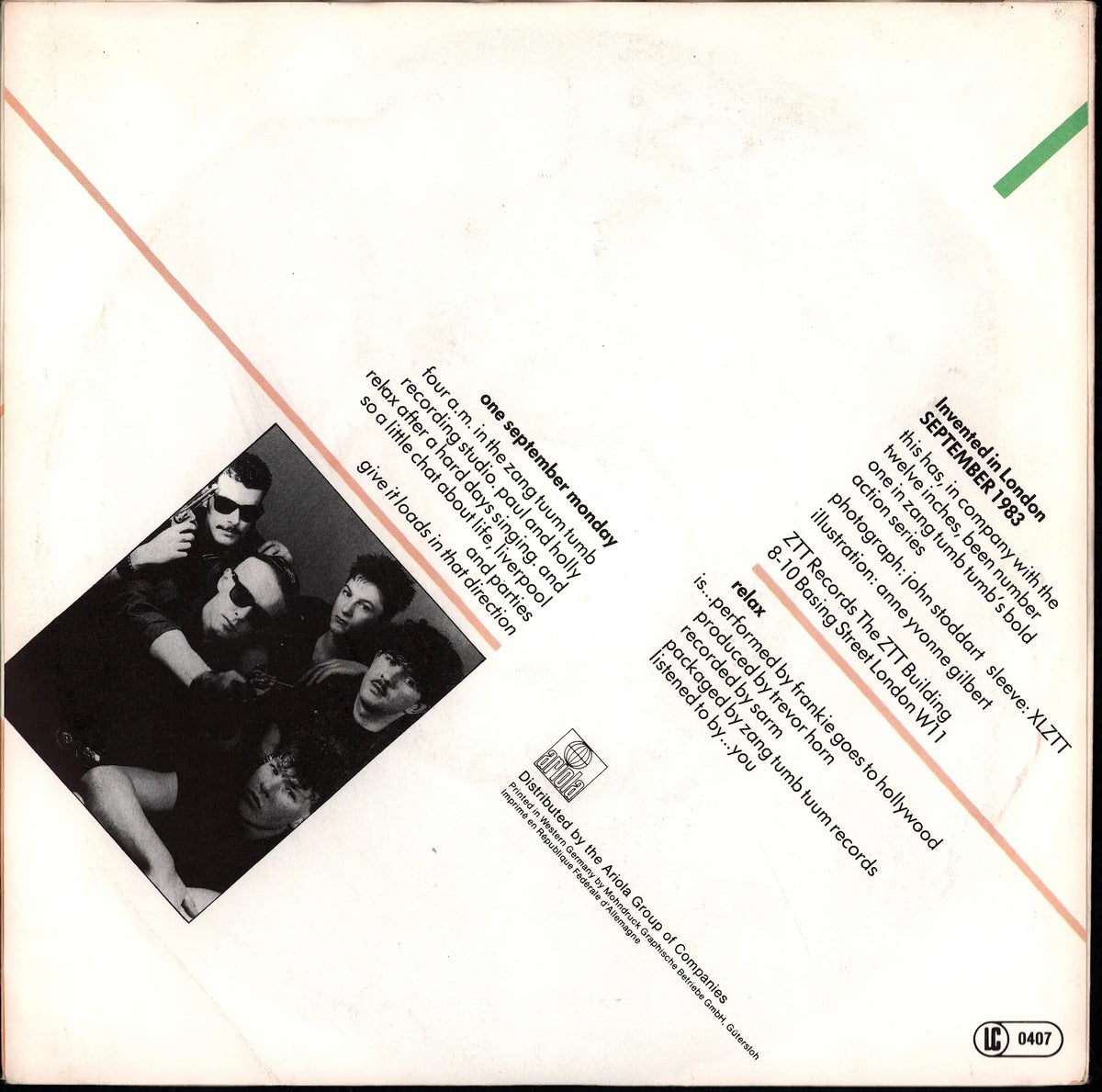 Frankie Goes To Hollywood - Relax Vinyl 7" | EU Original | 1983 Kopie