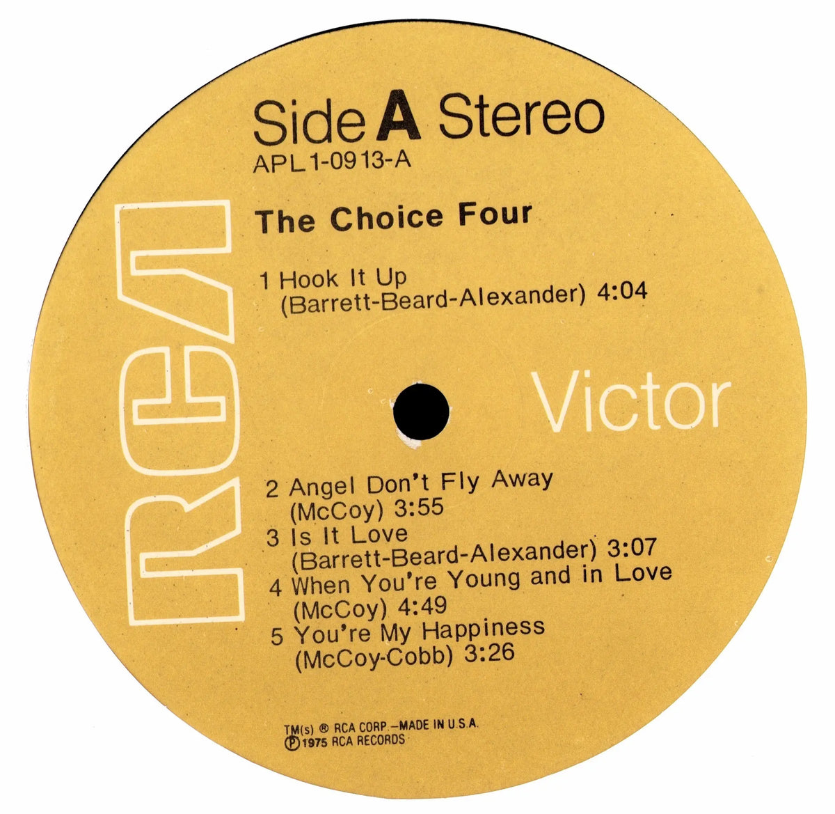 The Choice 4 – The Choice 4 Vinyl LP RCA Victor Label Seite A, APL1-0913
