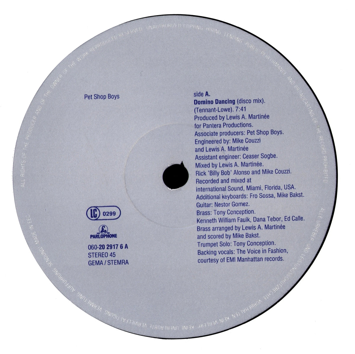 Pet Shop Boys - Domino Dancing (Vinyl 12" Maxi-Single | EU | 1988)