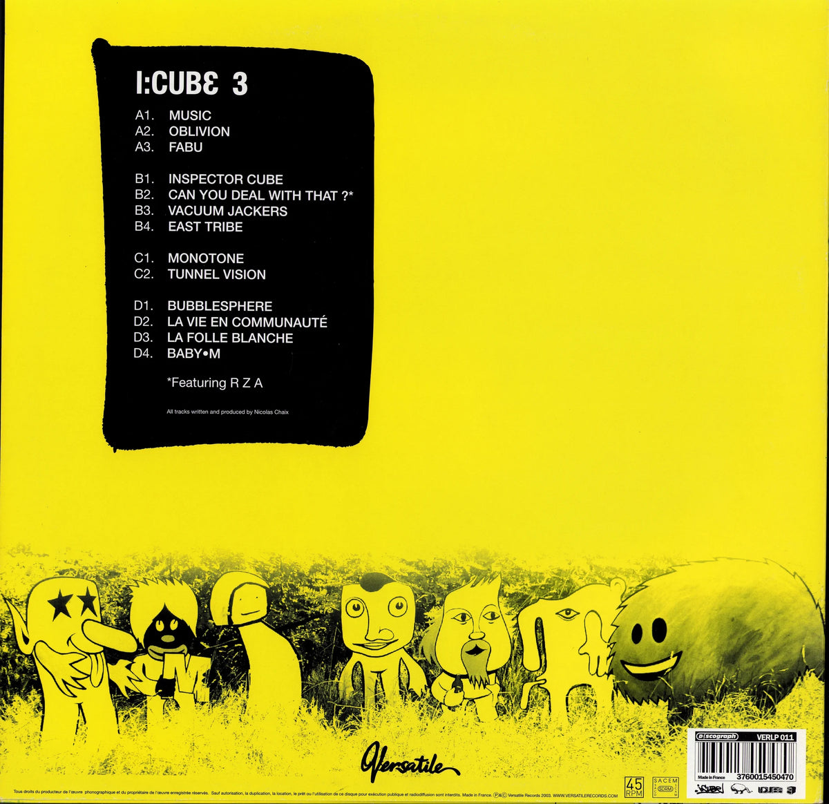 I:Cube – 3 (Vinyl 2LP | FR | 2003) – back cover
