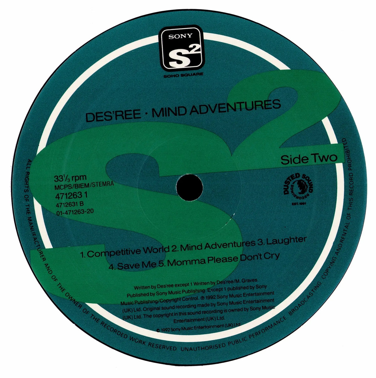 Des'ree – Mind Adventures Vinyl LP | UK & EU | 1992