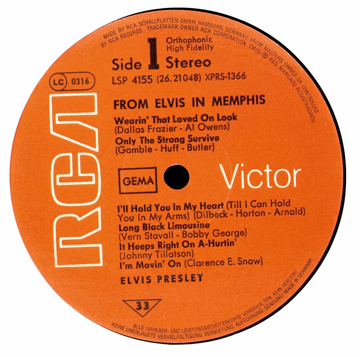 Elvis Presley - From Elvis In Memphis (Vinyl LP | DE Reissue)