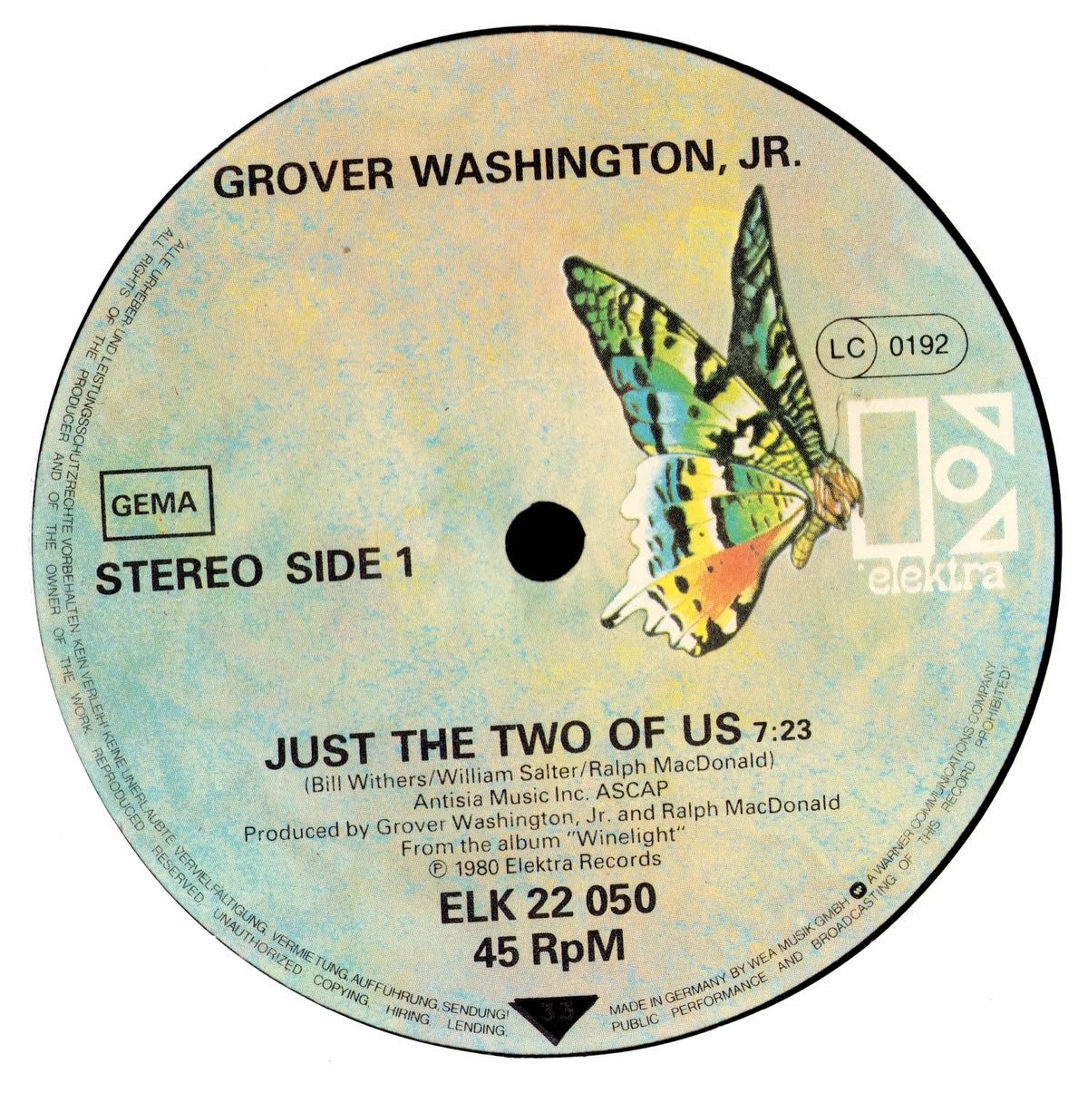 Grover Washington, Jr. – Just The Two Of Us / Make Me A Memory (Sad Samba) (Vinyl 12″ Maxi-Single | DE | 1981)