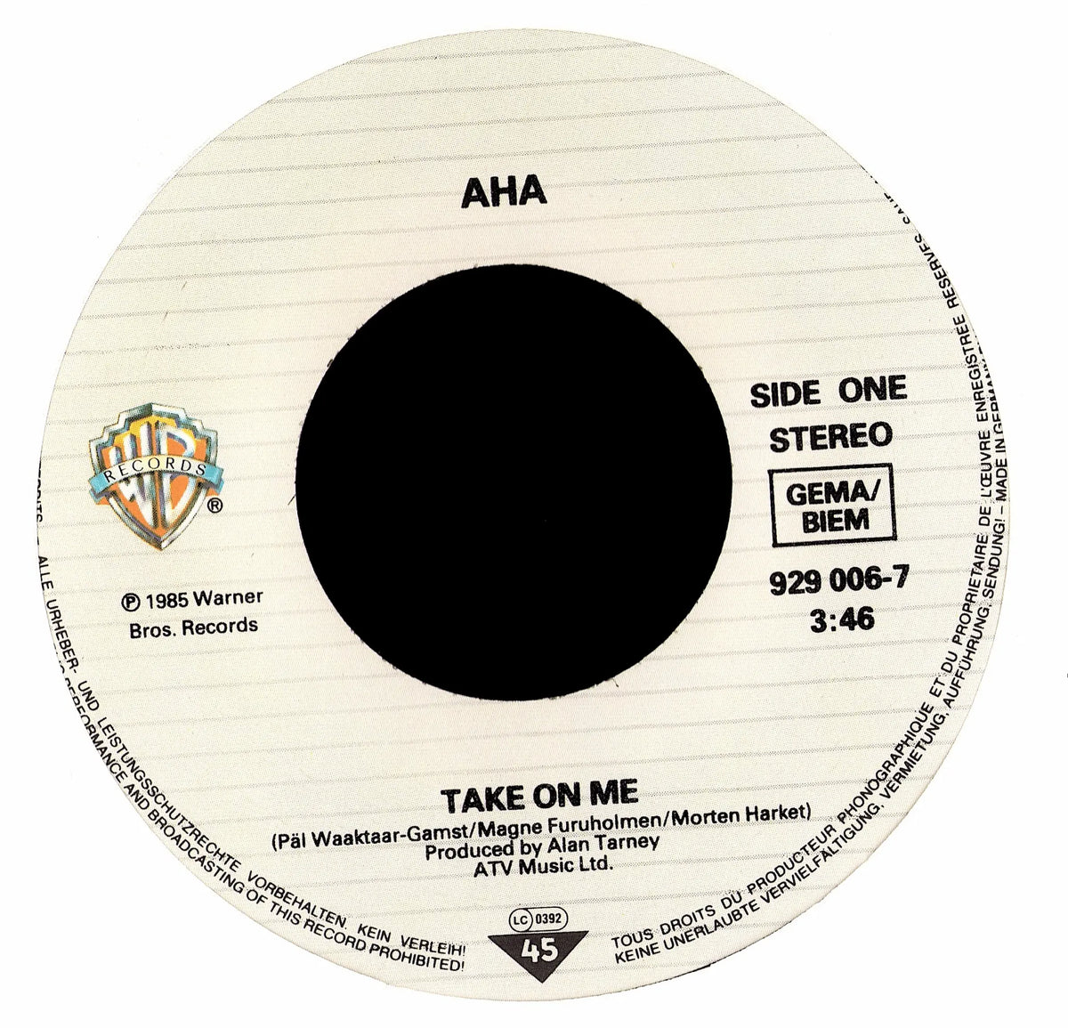 a-ha - Take On Me (7" Vinyl Single | 1985)