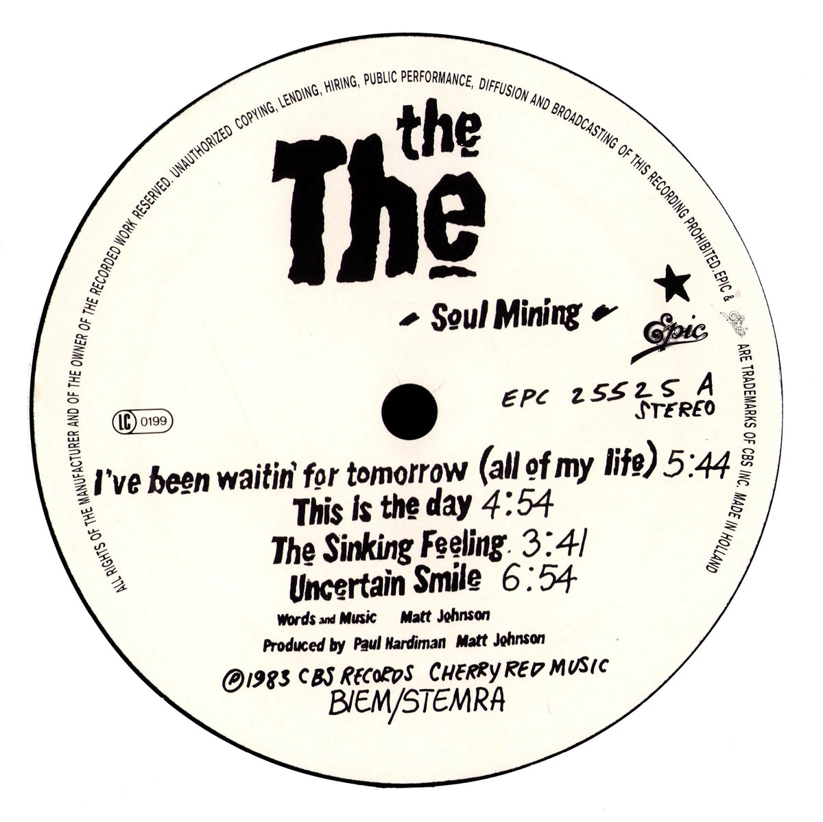 The The – Soul Mining Vinyl LP | EU | 1983