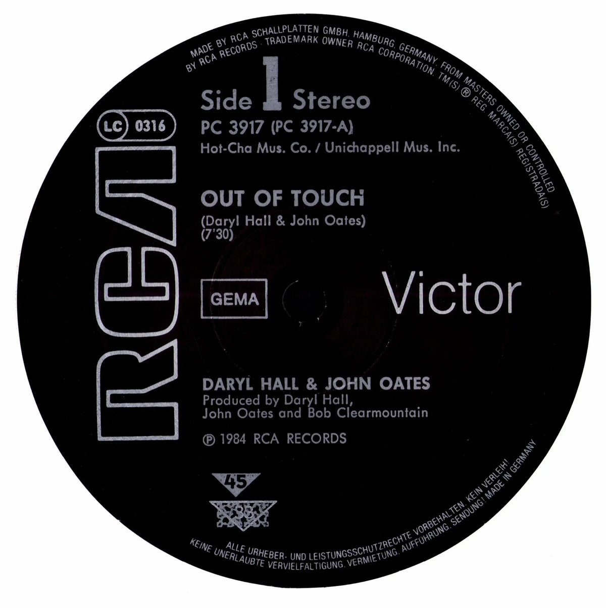 Daryl Hall John Oates - Out Of Touch (Vinyl 12" Maxi-Single)