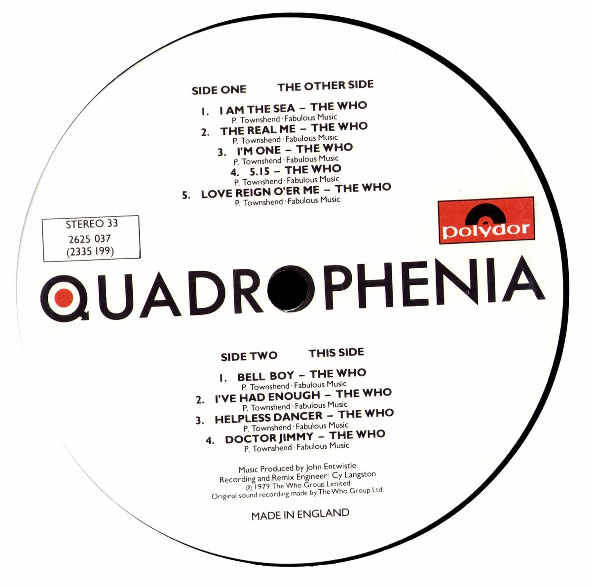 Quadrophenia (Music From The Soundtrack Of The Who Film) (Vinyl 2LP | Gatefold | 1979)