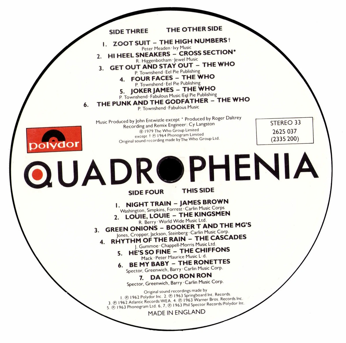 Quadrophenia (Music From The Soundtrack Of The Who Film) (Vinyl 2LP | Gatefold | 1979)