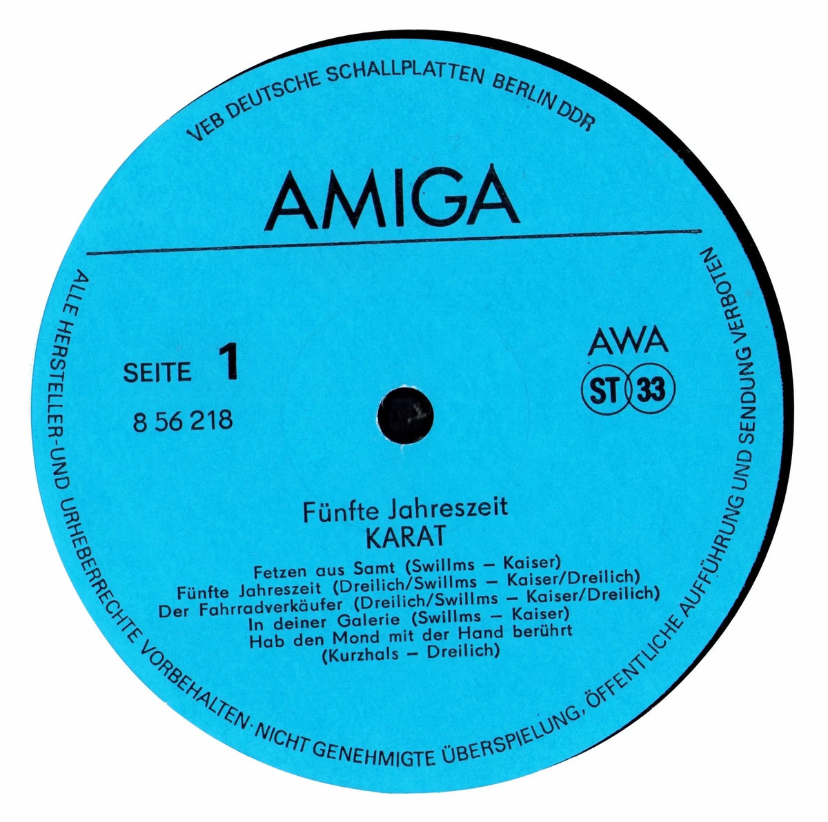 Karat - Fünfte Jahreszeit Vinyl LP | GDR Pressing | 1987
