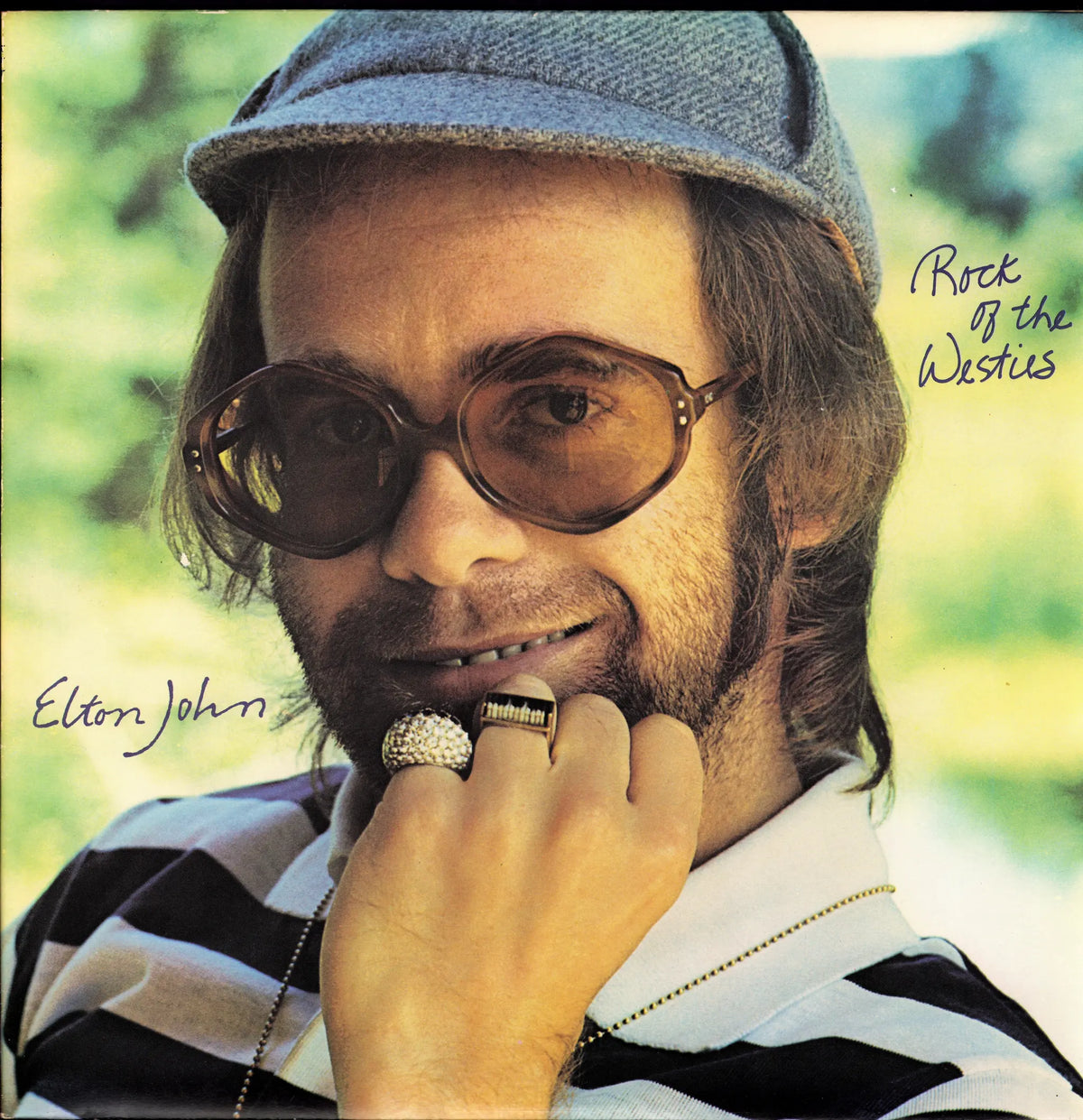 Elton John – Rock Of The Westies Vinyl LP Frontcover mit Porträt
