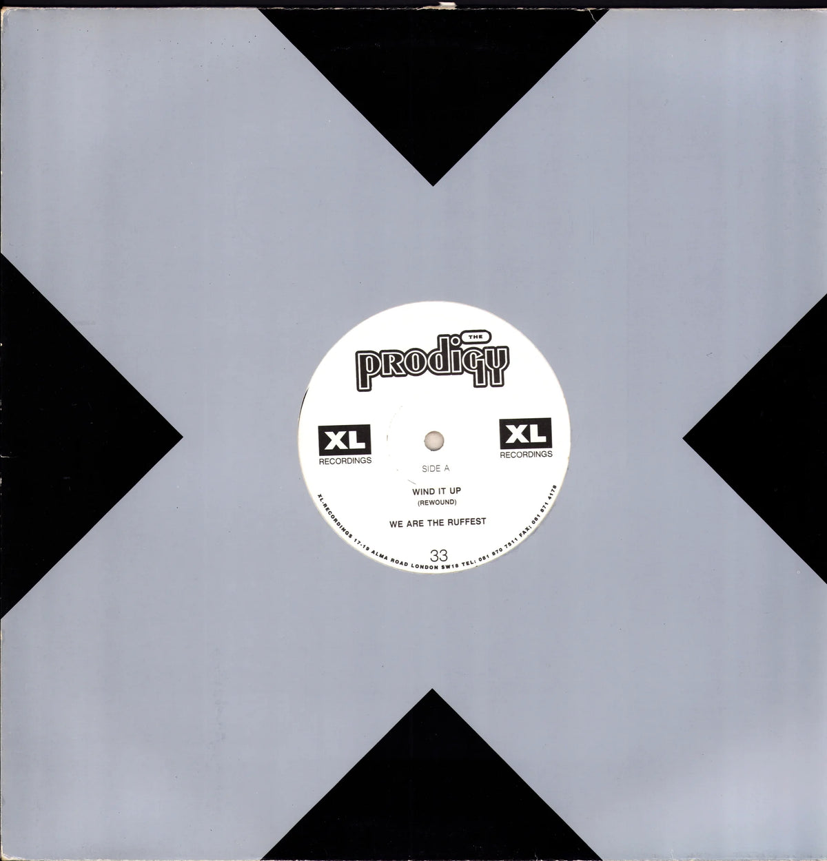 The Prodigy – Wind It Up (Rewound) (Vinyl 12″ Promo | UK | 1993) – front cover