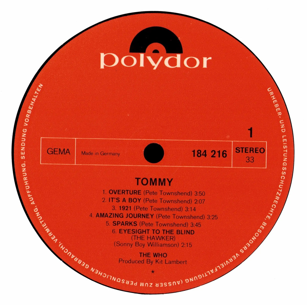 The Who - Tommy Vinyl 2LP | German Pressing | 1969 Trifold Sleeve