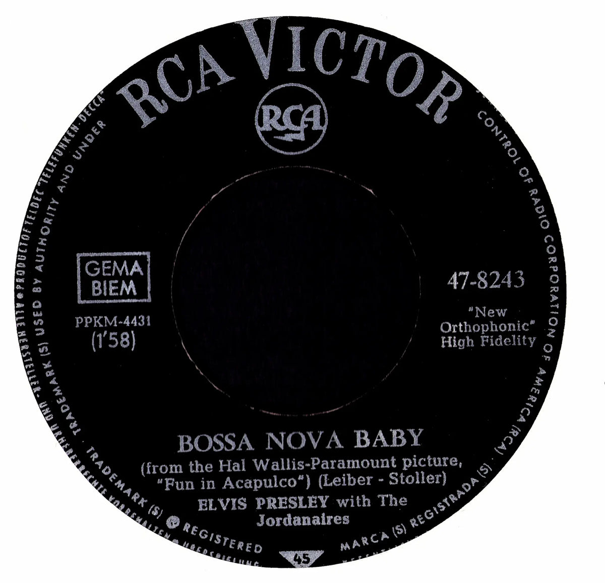 Elvis Presley - Bossa Nova Baby (Vinyl 7" | Germany | 1963)