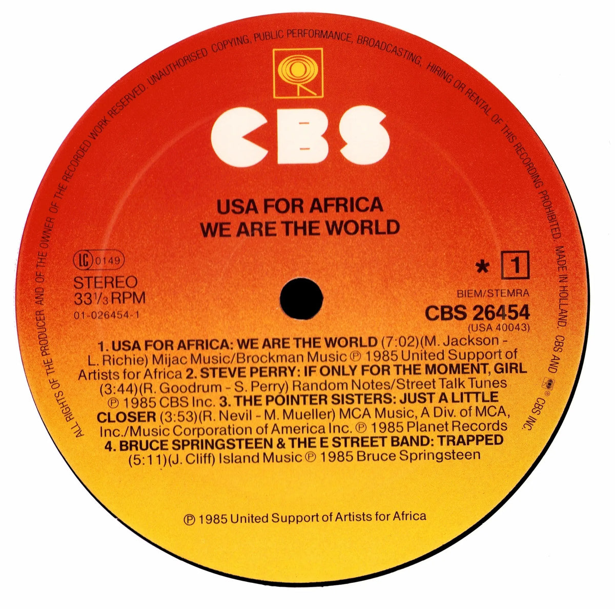 USA For Africa ‎– We Are The World (Vinyl LP | EU Original | 1985)