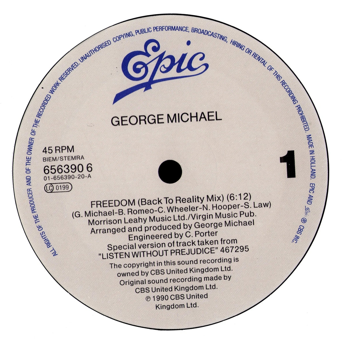 George Michael - Freedom! (Vinyl 12" Single | EU | 1990)