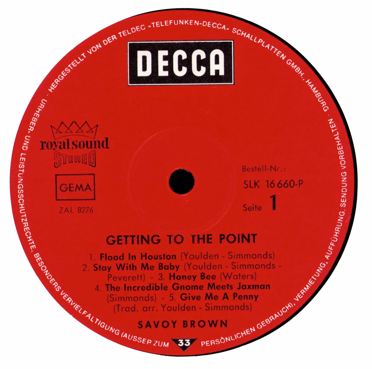 Savoy Brown – Getting To The Point (Vinyl LP | DE Original | 1986)