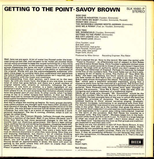 Savoy Brown – Getting To The Point (Vinyl LP | DE Original | 1986)