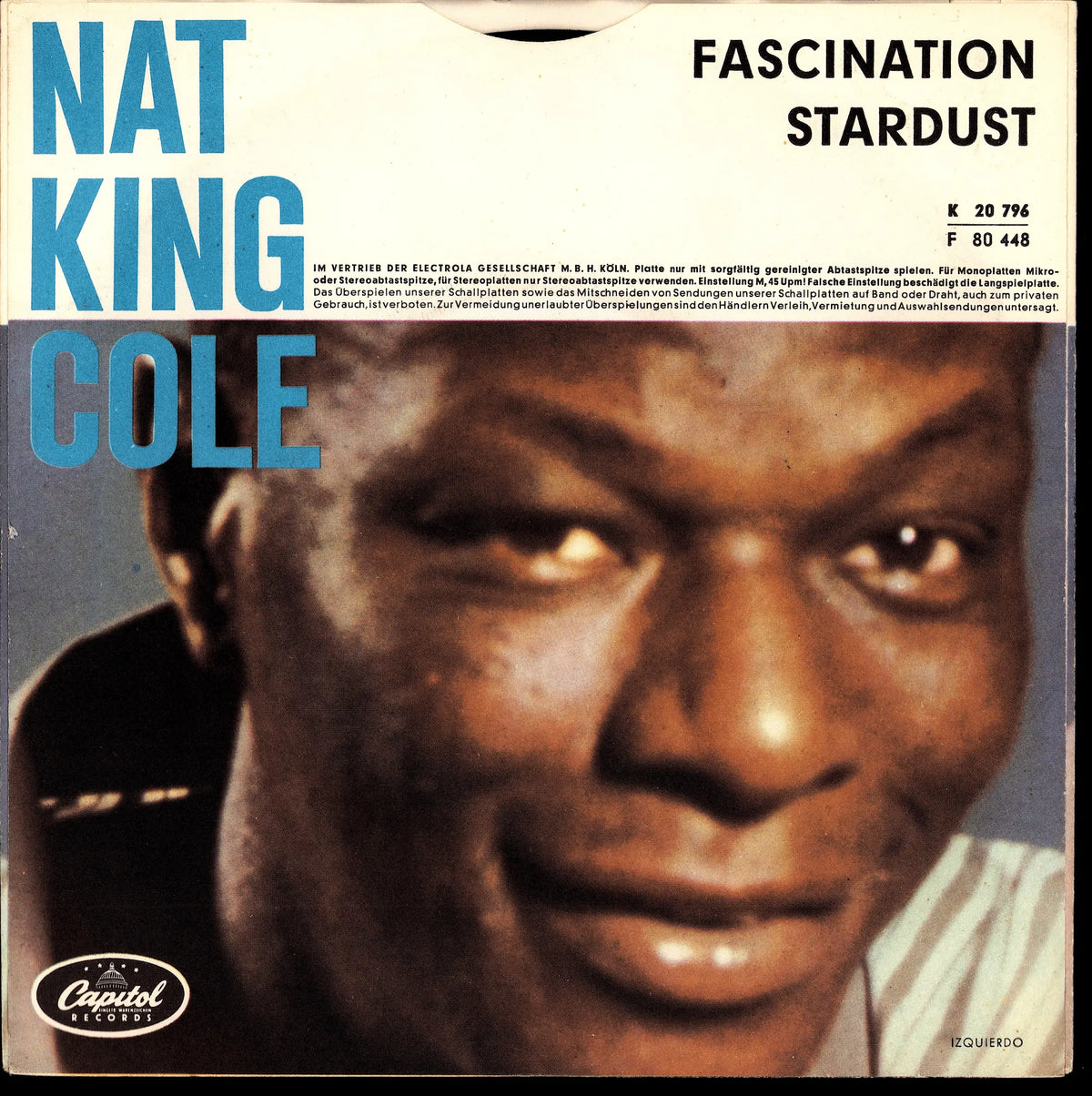 Nat King Cole - Fascination / Stardust 7" Vinyl Single