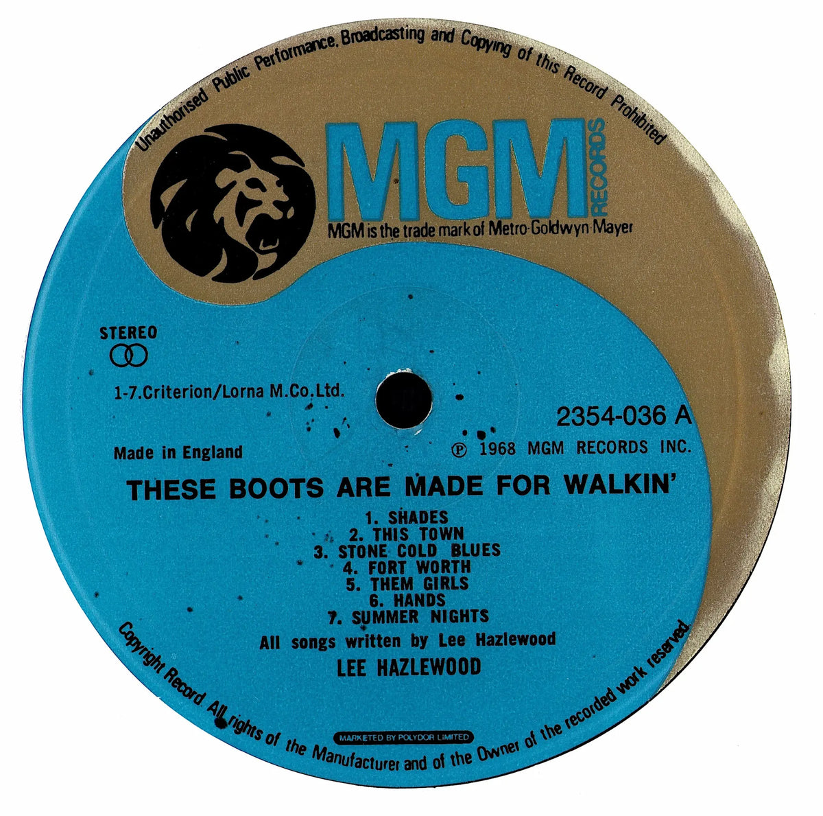 Lee Hazlewood – These Boots Are Made For Walkin' (Vinyl LP | UK | 1972)