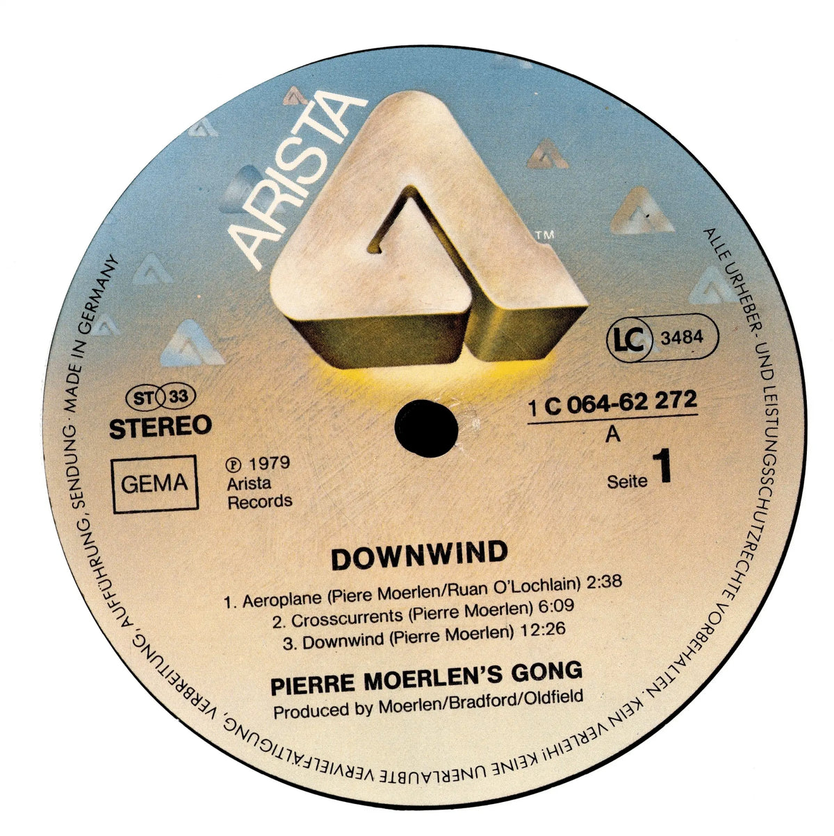 Pierre Moerlen's Gong – Downwind Vinyl LP | DE Original | 1979