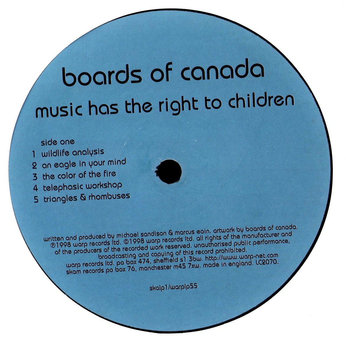 Boards Of Canada – Music Has The Right To Children (Vinyl 2LP | UK | 2004) – label side B