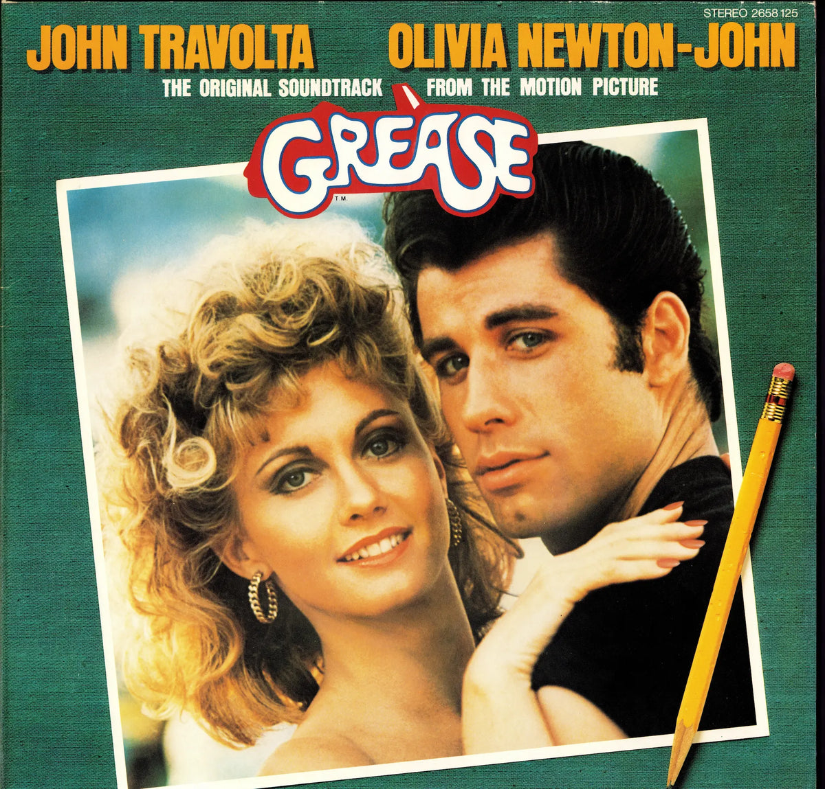 Various – Grease Soundtrack Vinyl 2LP Frontcover mit Olivia Newton-John und John Travolta