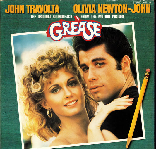 Various – Grease Soundtrack Vinyl 2LP Frontcover mit Olivia Newton-John und John Travolta