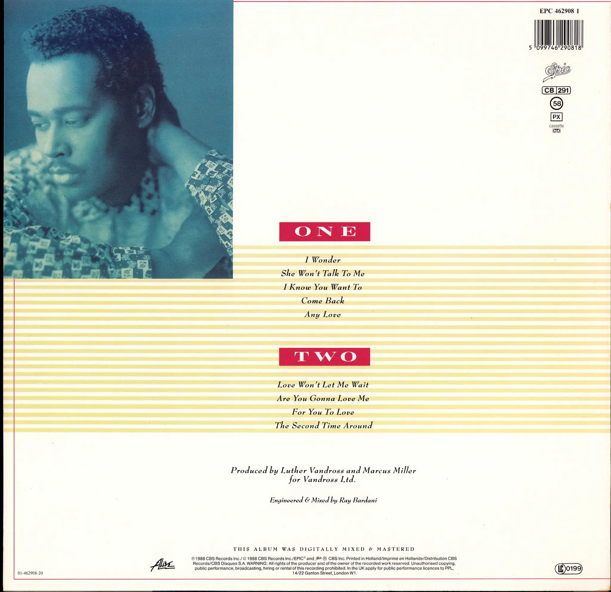 Luther Vandross – Any Love Vinyl LP | EU | 1988