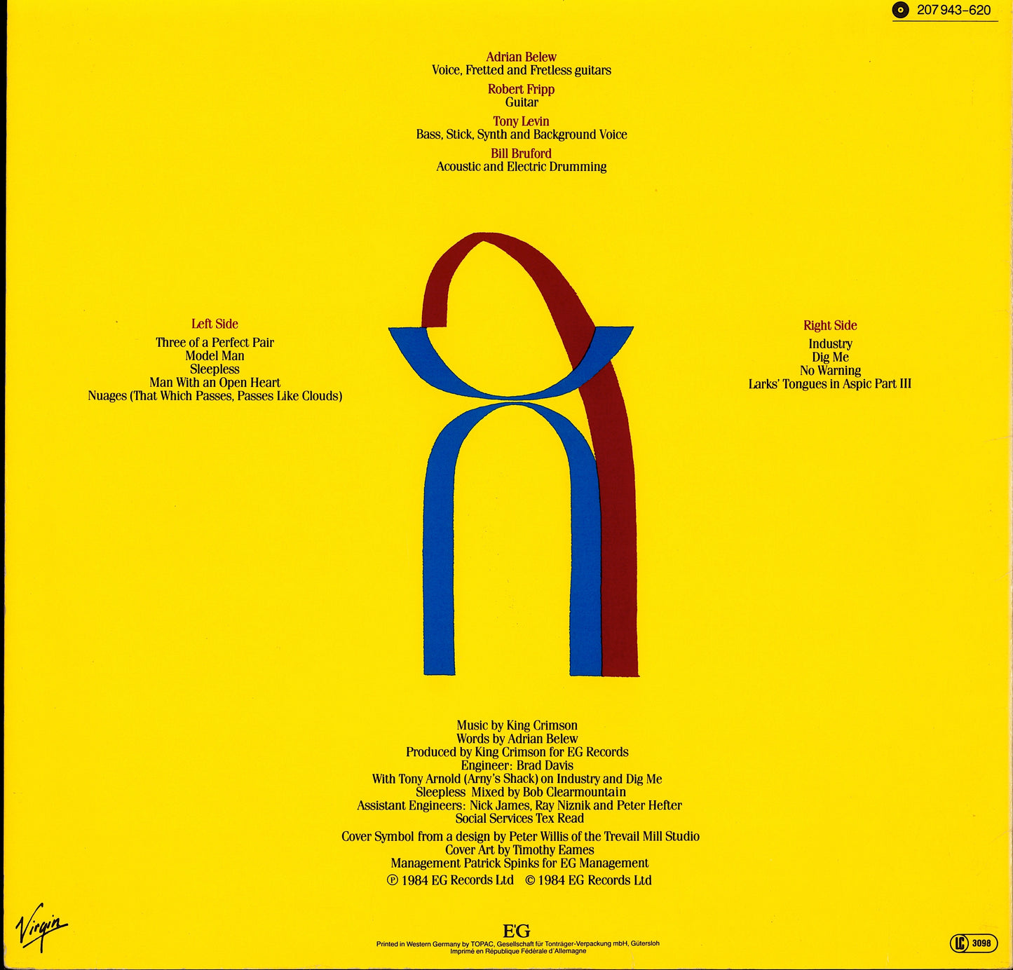 King Crimson – Three Of A Perfect Pair Vinyl LP