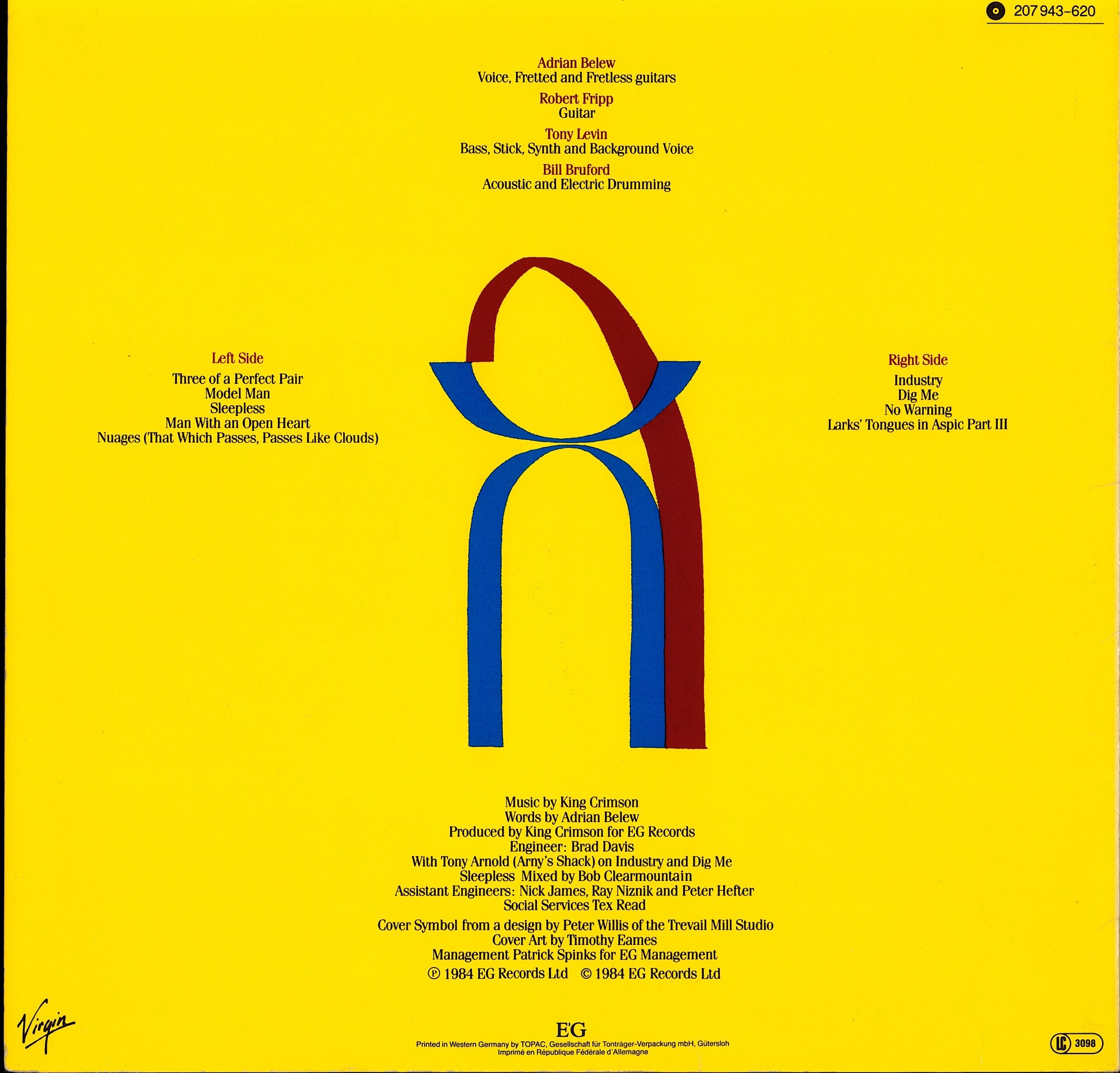 King Crimson – Three Of A Perfect Pair Vinyl LP