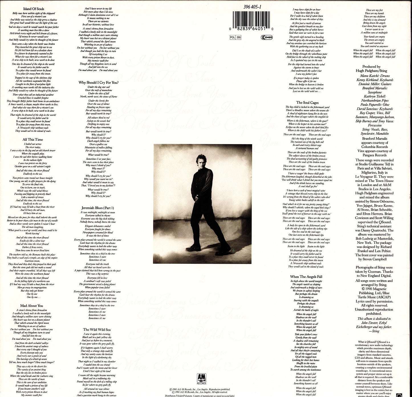 Sting ‎- The Soul Cages Vinyl LP