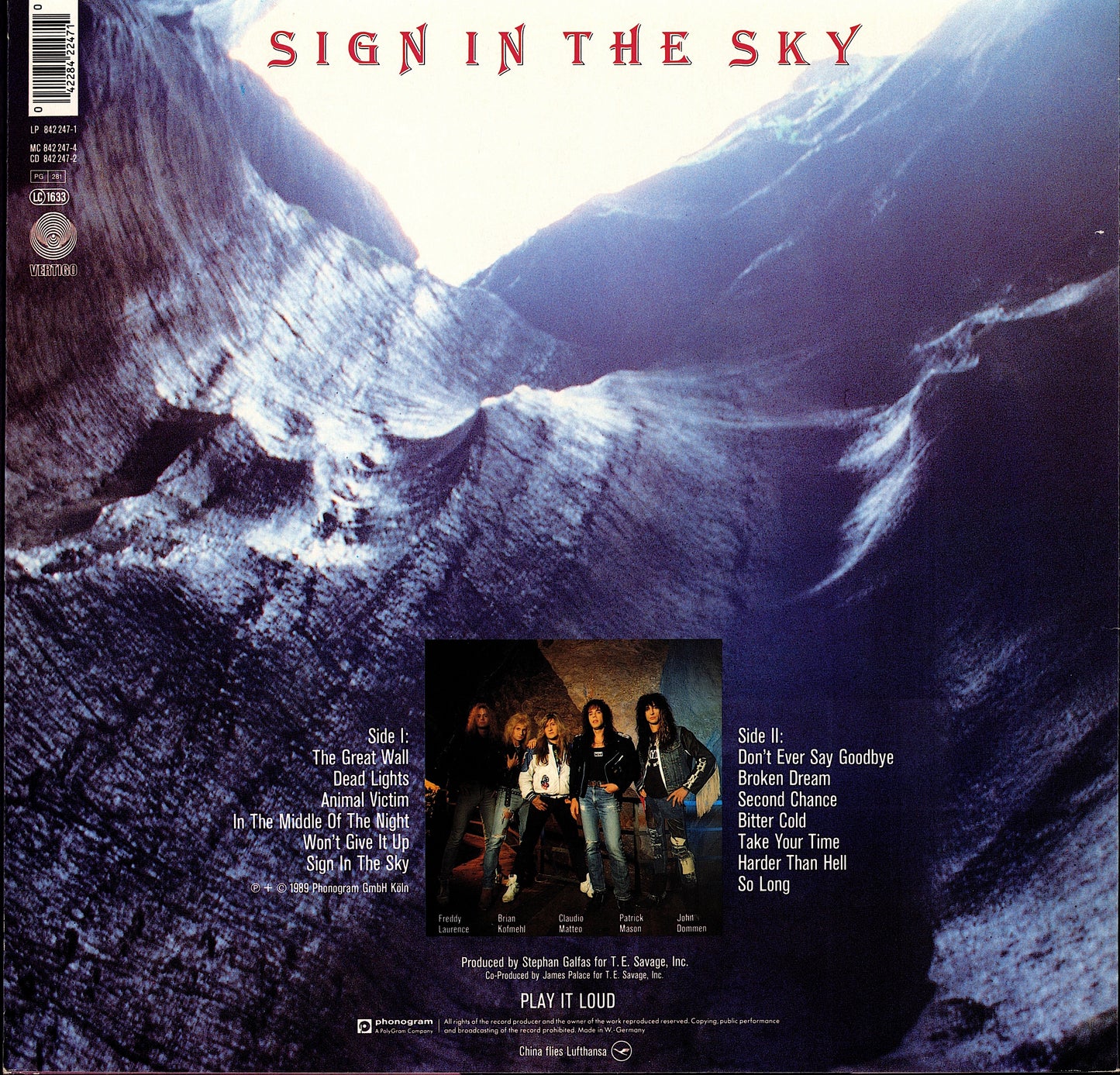 China - Sign In The Sky Vinyl LP
