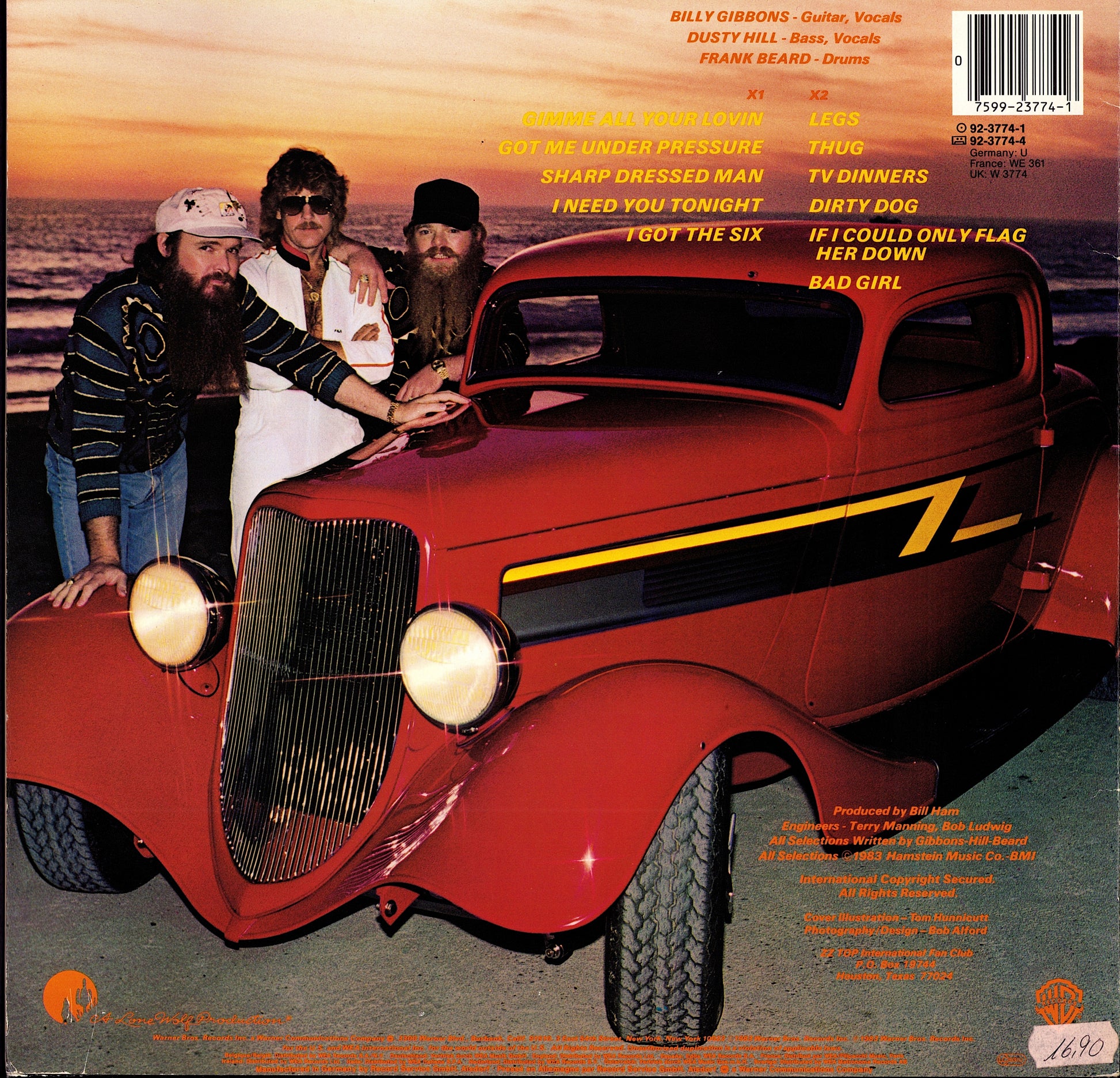 ZZ Top ‎- Eliminator Vinyl LP
