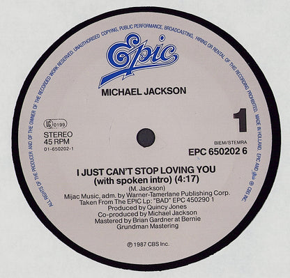 Michael Jackson ‎- I Just Can't Stop Loving You