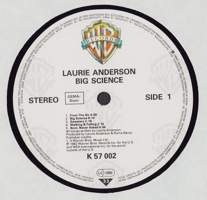 Laurie Anderson – Big Science Vinyl LP