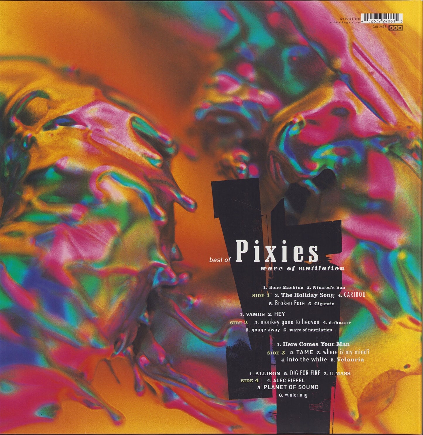 Pixies ‎- Best Of Pixies Wave Of Mutilation Orange Vinyl 2LP