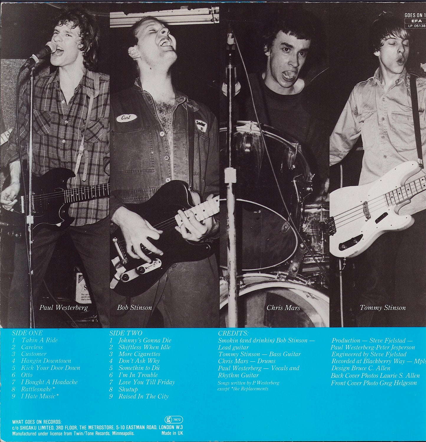 The Replacements ‎- Sorry Ma, Forgot To Take Out The Trash Vinyl LP