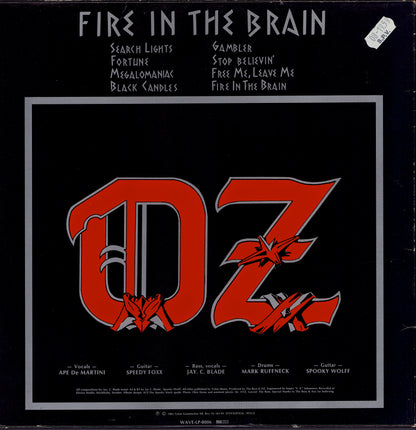 Oz - Fire In The Brain Vinyl LP