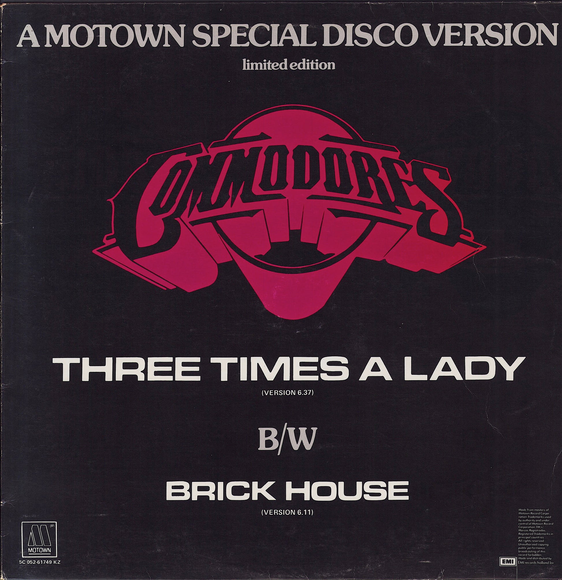 Commodores - Three Times A Lady / Brick House (Vinyl 12")
