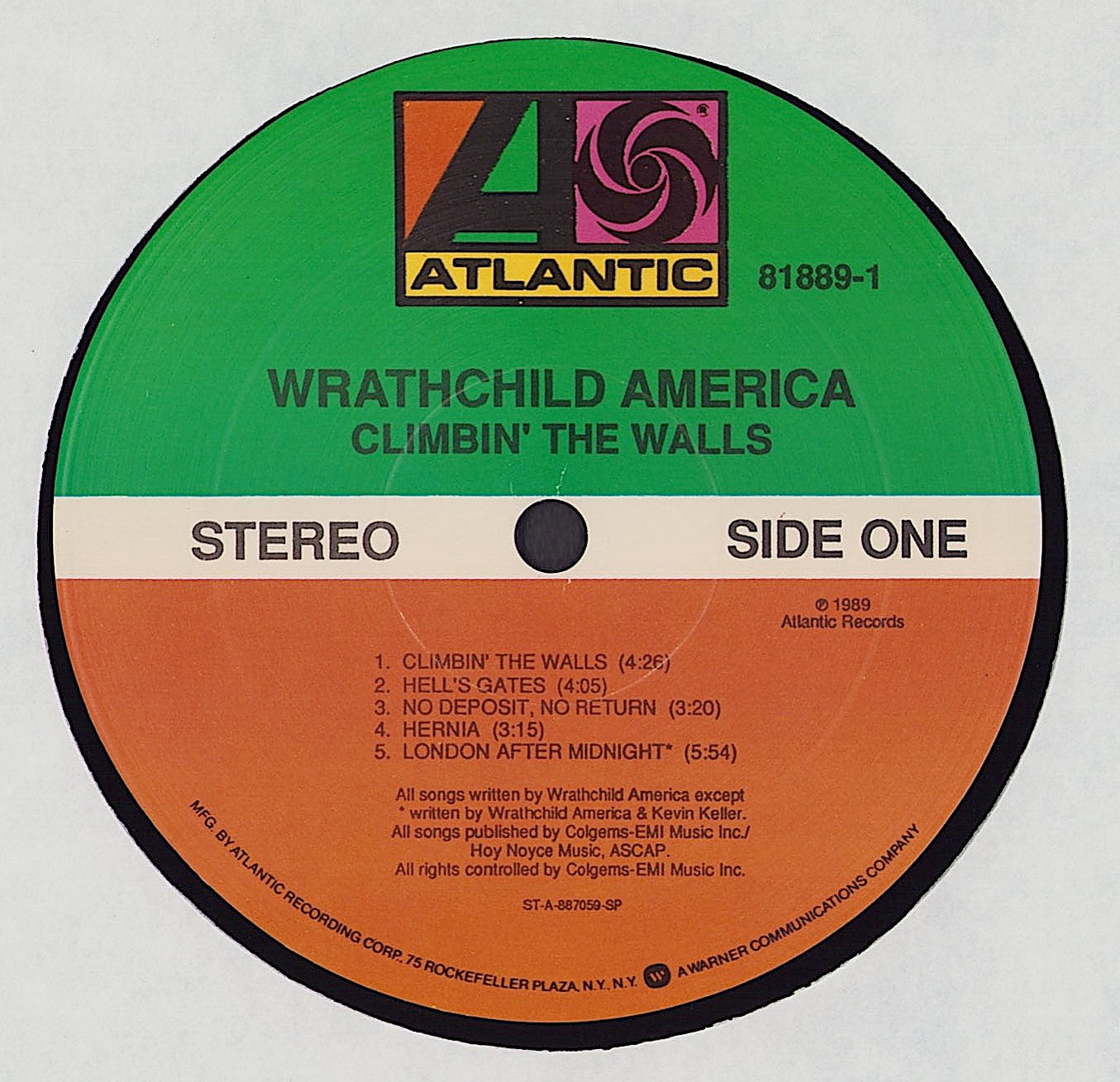 Wrathchild America ‎- Climbin' The Walls Vinyl LP