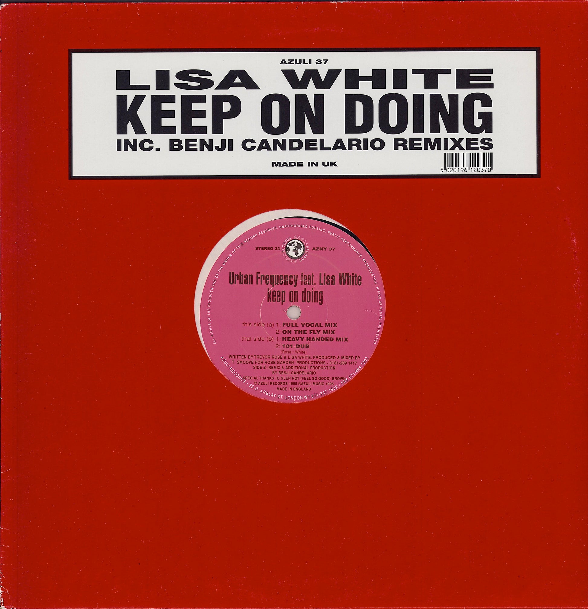Urban Frequency Feat. Lisa White ‎- Keep On Doing (Vinyl 12")