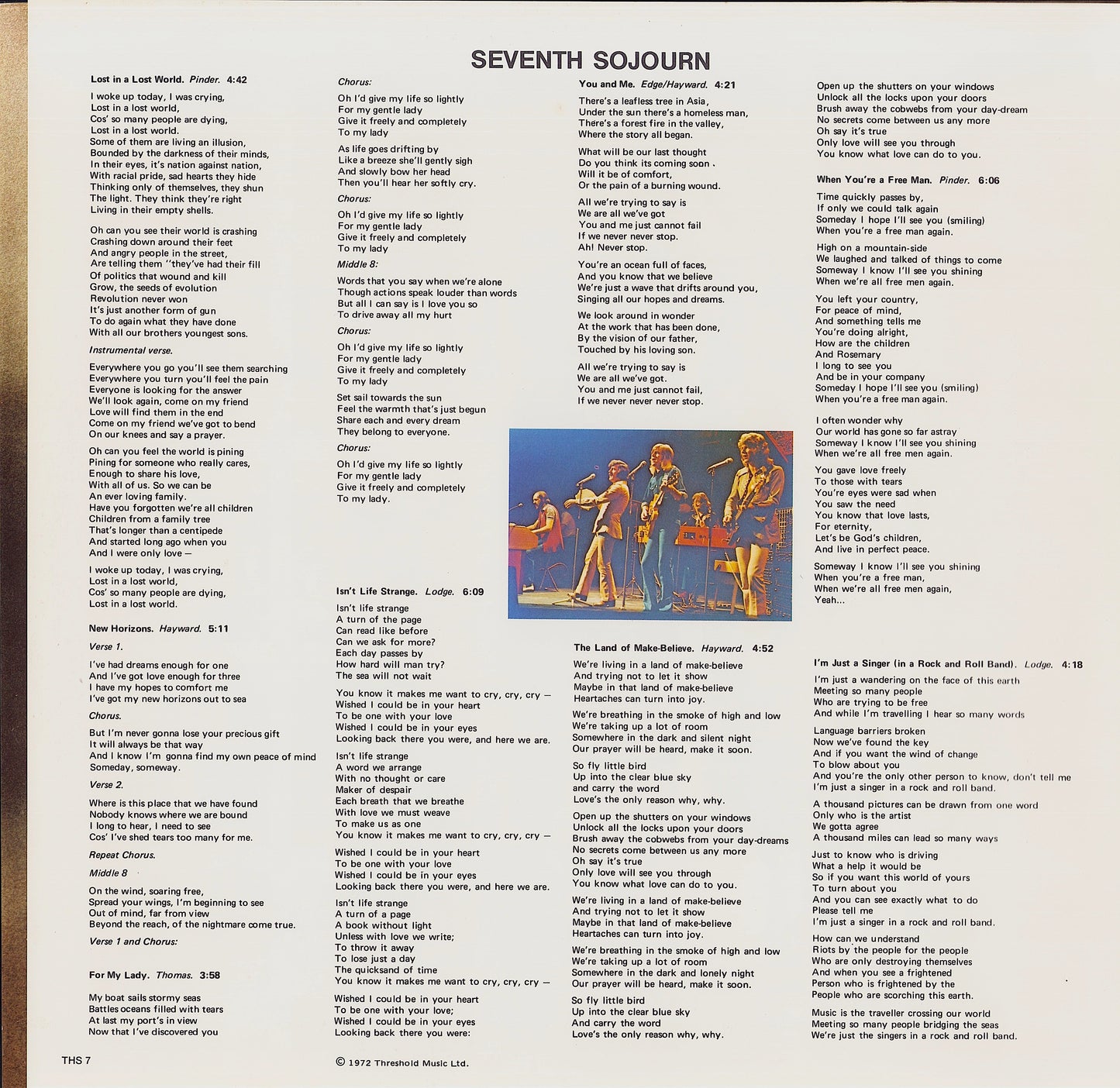 The Moody Blues ‎- Seventh Sojourn Vinyl LP