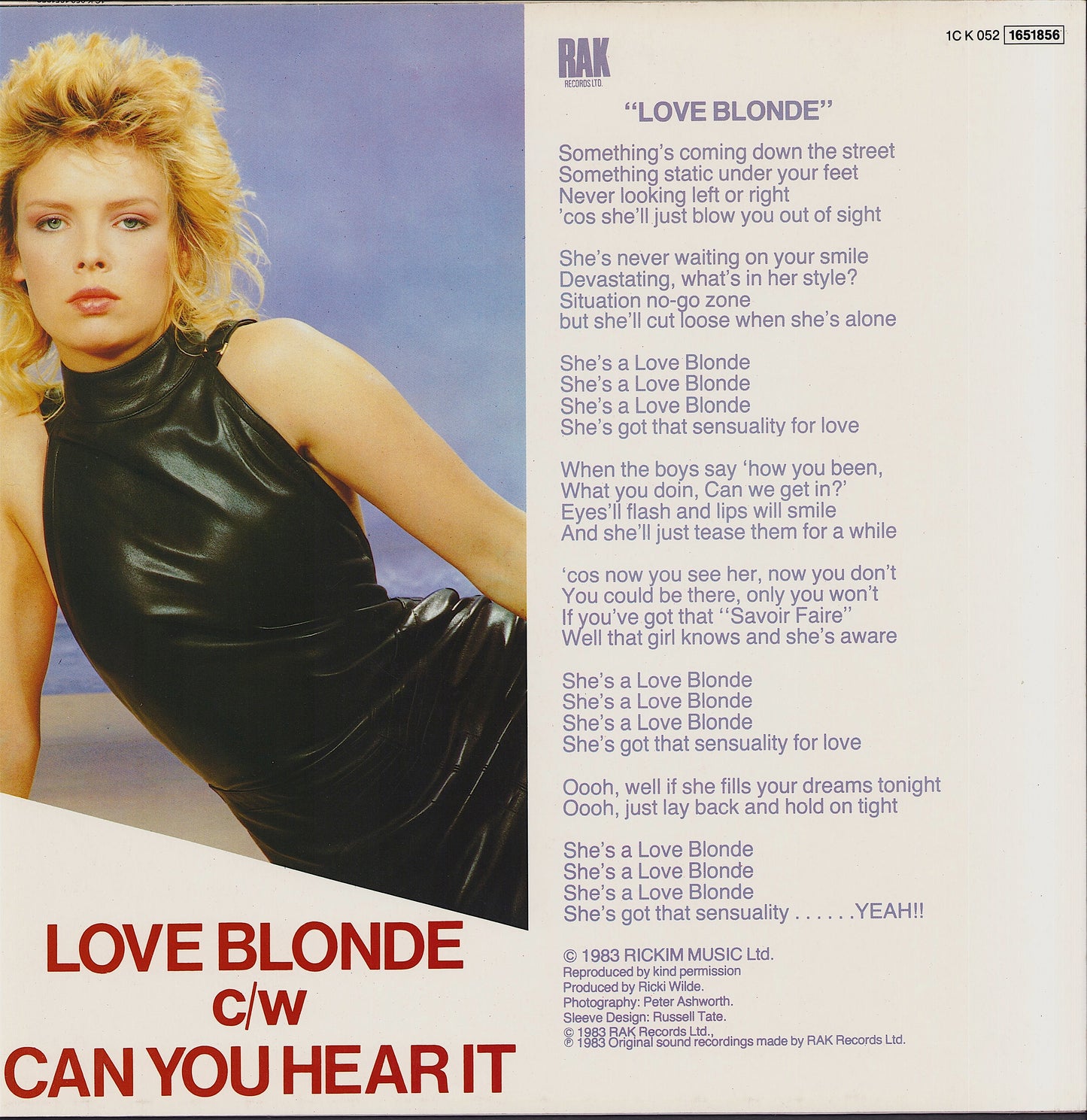 Kim Wilde ‎- Love Blonde