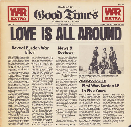 War Featuring Eric Burdon – Love Is All Around (Vinyl LP)