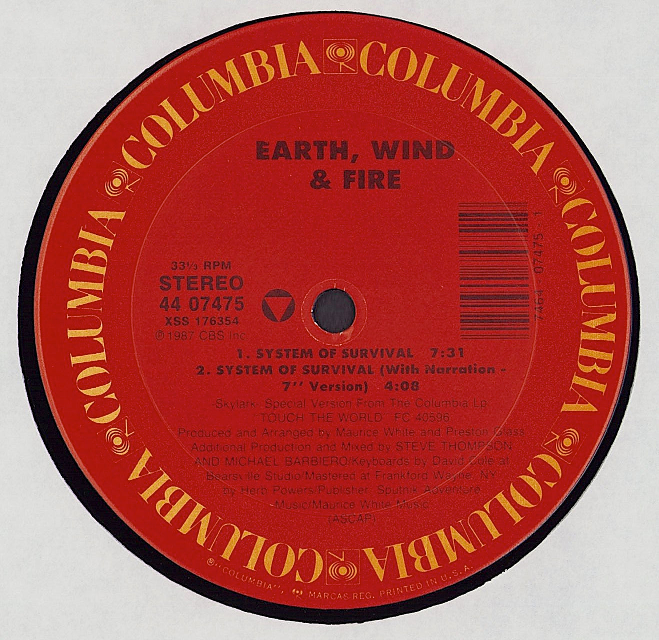 Earth, Wind & Fire ‎- System Of Survival 12" Mixes Vinyl 12"